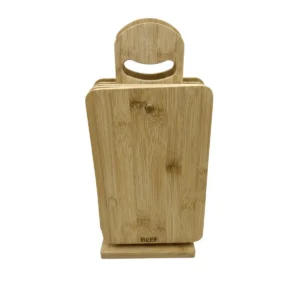 Set de 4 Tablas de Picar de Bambú con Base