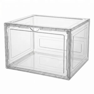 Caja Organizadora Transparente Apilable con Apertura Frontal